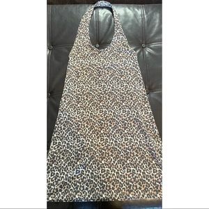 Cheetah print halter dress